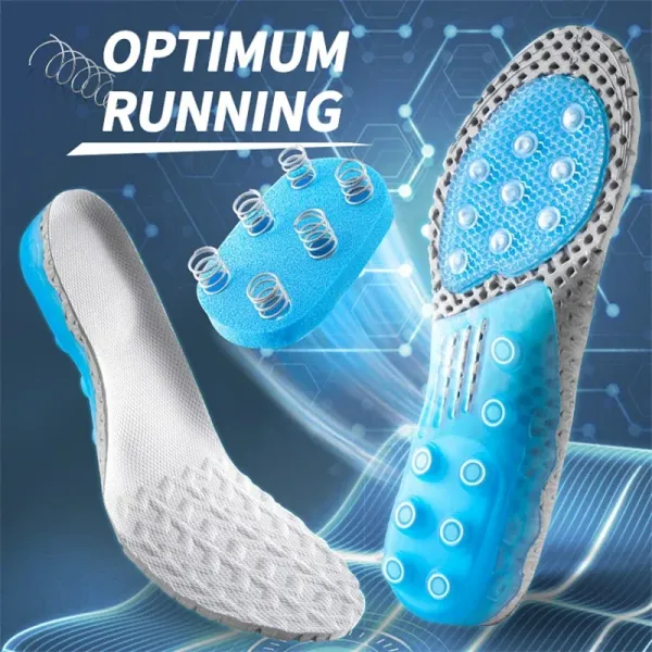 Insoles Sport Spring Silicone Gel palmilhas para homens homens ortopóticos Pad para sapatos Almofada desodorante almofada de corrida para pés