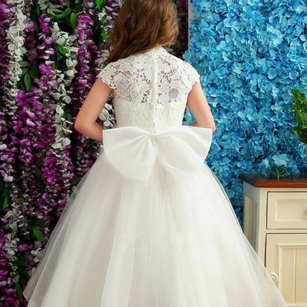 Abiti da ragazza a strati con fiori per matrimoni senza maniche, spettacolo di bellezza, abito da ballo, applicazioni in tulle, eleganti abiti da festa in spiaggia