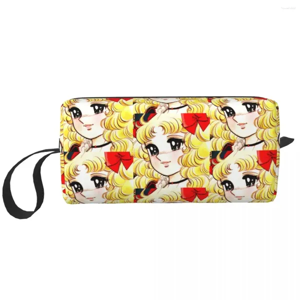 Borse portaoggetti Borsa da toilette da viaggio per caramelle Anime Manga carina per donne Kit Dopp di bellezza cosmetica per trucco