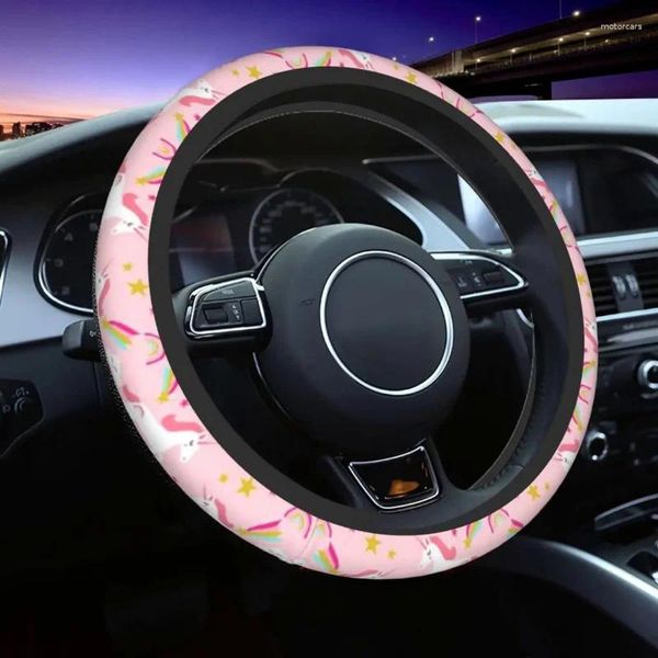 Capas de volante engraçado para mulheres meninas universal carro suv protetor respirável antiderrapante adequado a maioria dos acessórios de automóvel