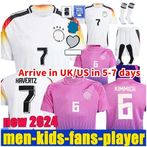 24 25 HAVERTZ BRANDT SANE Fußballtrikot 2024 Euro Cup Deutschland Nationalmannschaft Fußballtrikots 2025 Herren Kinder Trikotset Damen Heim Auswärts Lila GNABRY MULLER HOFMANN kjdhj