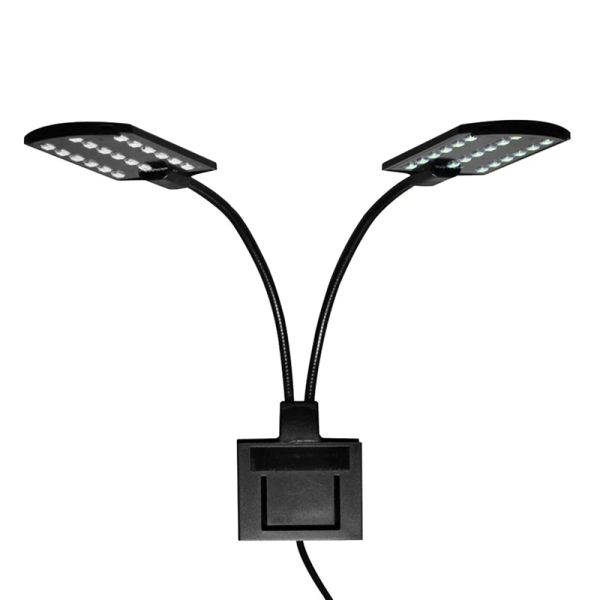 Iluminações 1 PCS LED Planta Aquática Crescer Lâmpada Aquário Luz X7 Cabeça Dupla À Prova D 'Água ClipOn Lâmpada Do Tanque De Peixes Plug UE