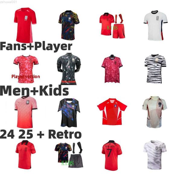 2023 2024 Coreia do Sul Futebol Jerseys Jogador Son Hyung 21 22 24 25 Kim Lee Ho Jersey Clássico Vintage Personalizado Homens Treinamento Goleiro Camisas de Futebol 2002 Top Uni 9N5I