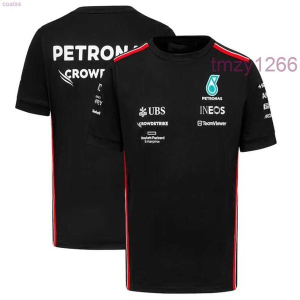 Camisetas masculinas mais recentes 2023 para mercedes benz camiseta f1 carro de corrida 3d streetwear impresso moda esportes camisa de grandes dimensões com pescoço redondo para crianças