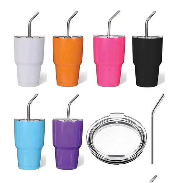 Tumblers 3oz s vidro mini copo insated aço inoxidável st tumbler bonito sublimação gota entrega casa jardim cozinha jantar bar drinkwa otmf5