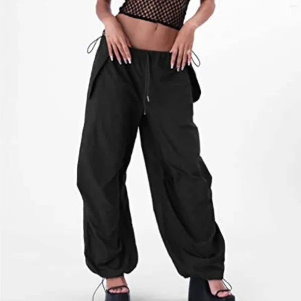 Calças femininas senhoras calças de cor sólida solto ajuste atlético cordão jogger mulheres streetwear correndo fitness plus size roupas