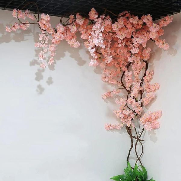 Fiori decorativi Alberi artificiali Decorazione falsa dell'albero del fiore di ciliegio giapponese dell'interno per la festa all'aperto di nozze