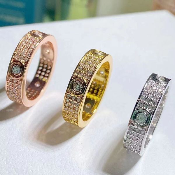 Designer Ring Luxury Ladies Charm Diamond Ring Jewelry Men Moda Moda Classic Jóias Atemão