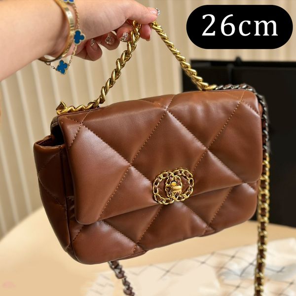 Crossbody Omuz Çantaları Tasarımcılar Kadın Tasarımcı Çanta Çantalar Siyah Çanta CC 19bag Klasik Model 21 veya 26cm Boyut Altın Zincir Yaz Hediyeleri Eğlence, Gezi Kadın Çanta