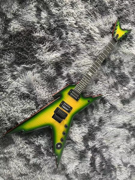 Benutzerdefinierte Razorback Rebel E -Gitarre Green 6 Saite