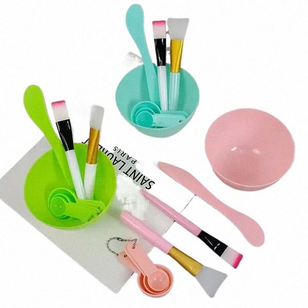 Máscara facial Mixing Bowl Set DIY Face Mixing Tool com Silice Mask Bowl Pincéis de maquiagem Espátula Beleza Cuidados com a pele Beleza Saúde n6aJ #