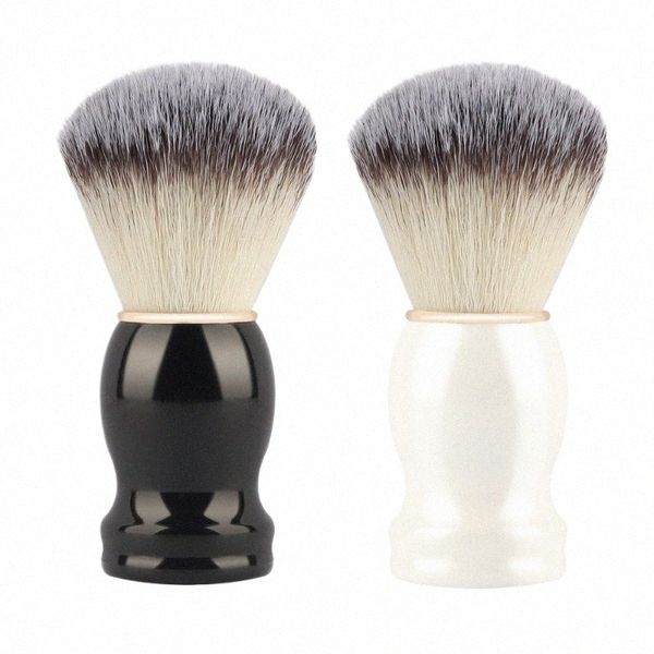 barba escova de barbear pincéis de maquiagem 1pcs alça de madeira cerdas cabelo sal barbeiro espuma barbear homens ferramenta de limpeza facial barbeiro b1eL #