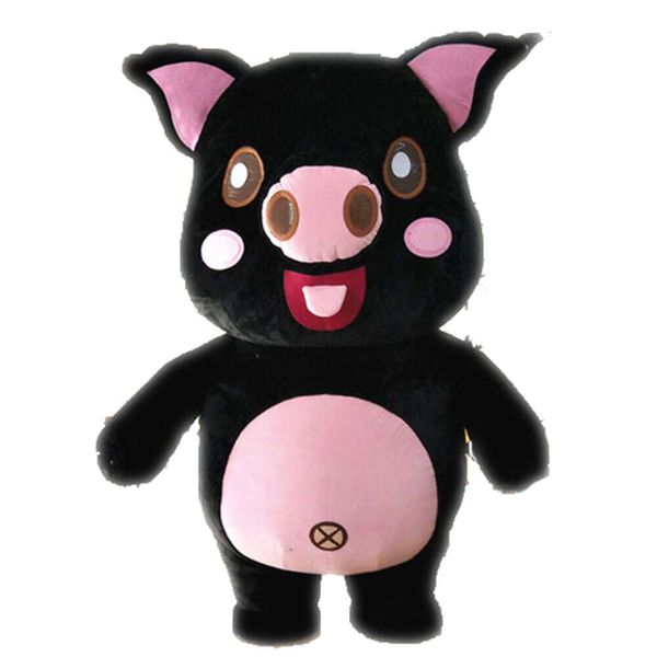 Costumi mascotte 2m Giant Iatable Fat Adult Costume Full Body Blow Up Costume da mascotte indossabile Walking Pig Fancy Dress per intrattenimenti