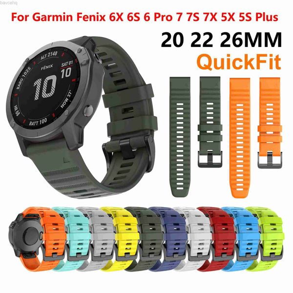 Ремешки для часов 22, 20, 26 мм, ремешок QuickFit для Garmin Fenix 6X6, 6S Pro, силиконовый ремешок для Fenix 7S, 7X, 7, 5X5, 5S 945 965 Epix Gen 2 Correa 24323