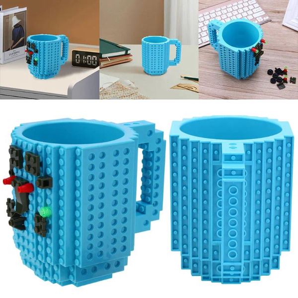 Tassen Kreative Kaffee Drink DIY Block Puzzle Becher Tragbare Nette Milch Tumbler Geburtstag Geschenke für Freunde