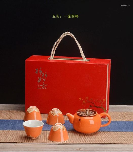 Teegeschirr-Sets, Jahr-Keramik-Geschenkset, Shi Ru Yi China, traditionelles Teegeschirr, verschiedene Arten von Porzellan-Teeset