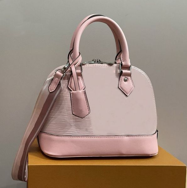 Designer saco de concha saco de embreagem sacos de ombro luxurys bolsas femininas bolsa de câmera de couro alça superior com bloqueio de chave