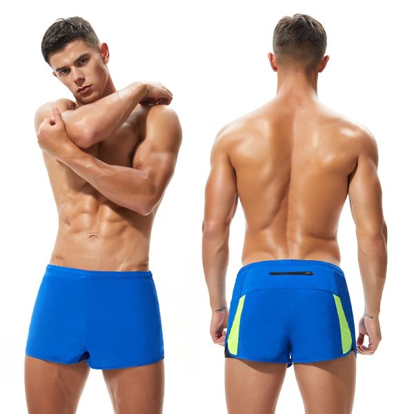 Шорты полиэфирные спортивные шорты мужчины марафонские шорты 2 в 1 фитнес -шорты.
