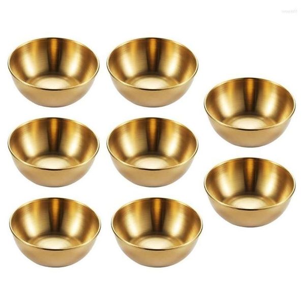 Pratos Pratos Redondo Molho Prato Japandi Decoração Dip Bowls Potenciômetro Inoxidável Porção Copos Bandeja Drop Delivery Home Jardim Cozinha Jantar Ba Dhgbt