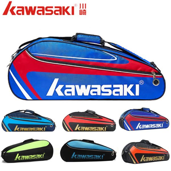 Taschen Kawasaki Badminton-Tasche, wasserdicht, Einzelschulter, Squash-Schläger, Tennisschläger, Sporttaschen, bietet Platz für 3 Schläger, mit Schuhtasche für Herren