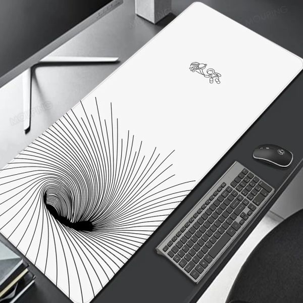 Almofadas Preto e Branco Mouse Pad 900x400 Gaming Laptop Teclado Mecânico Japão Mousepad Grande Mouse Mat Gamer Tapete Tapete Escritório