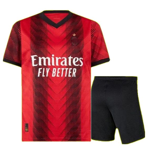 3XL 4XL 23 24 Maglia Ac M Milan GIROUD RAFA LEAO PULISIC 4º Jersey de futebol Kid Kit Home Away 3º Camisas de futebol Calcio Maillot TOMORI THEO Prazeres Quarto Preto Bege