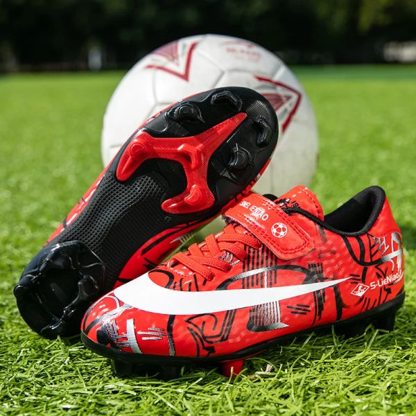 Scarpe stivali da calcio per bambini professionisti per bambini in erba leggera futsal comoda tacchette da calcio impermeabile unisex match
