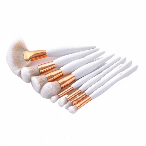 Tragbares 8-teiliges Make-up-Pinsel-Set mit Holzgriff, weichem Nyl-Bürstenkopf, Pro-Make-up-Tools, Zubehör für Lidschatten, 20 Sätze/Los DH Y9g6 #