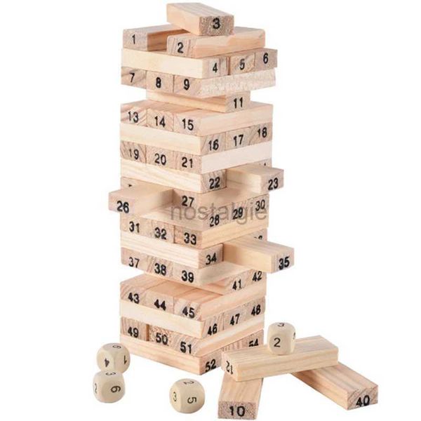 Classificando brinquedos de empilhamento de aninhamento 54 blocos de jogo altos de madeira empilhados brinquedos equilíbrio clássico cérebro educação inteligente crianças e meninos presentes 24323