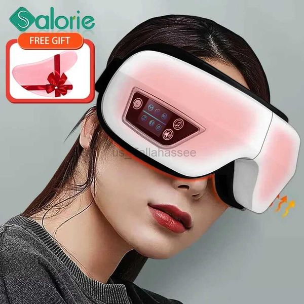 Massageando Travesseiros de Pescoço Instrumento de Massagem de Olhos Massageador de Pescoço Óculos Inteligentes Bluetooth Pressoterapia Aquecimento Acupressão Quente Vibração Anti Círculo Escuro 240322