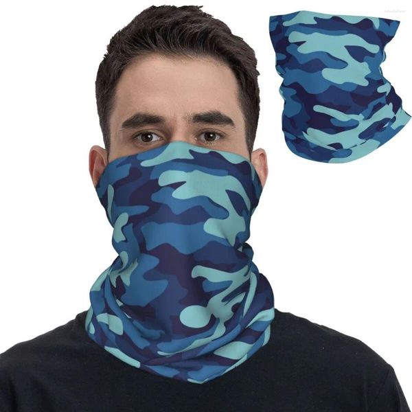 Eşarplar Mavi Camo Bandana Boyun Kapağı Baskılı Multicam Askeri Maske Eşarp Sıcak Müdürlük Çalışan Unisex Yetişkin Yıkanabilir