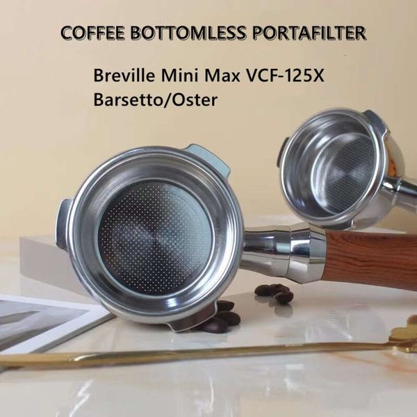 Portafiltro senza fondo per caffè, 58 mm, 3 orecchie, per Gevie020de Barsetto/oster Xpert Brew/breville Mini Max Hine