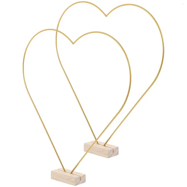 Fiori decorativi 2 set Portafiori in metallo per matrimonio Decorazioni in oro Ghirlanda Decorazioni per cornici Centrotavola Tavolo a forma di cuore A forma di cuore