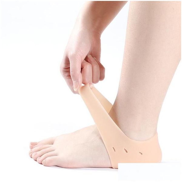 Andere Einweg-Kunststoffprodukte Sile Heel Socks Gel Footing Care Pad mit Loch Füße rissige Haut feuchtigkeitsspendender Fuß Anti Cracking Pro Otw0V