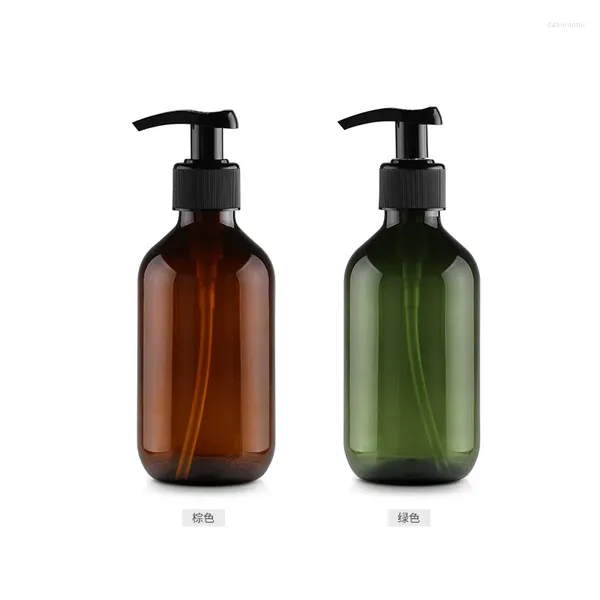 Bottiglie di stoccaggio 5 pezzi 300ml Vuoto riutilizzabile Contenitore per imbottigliamento del latte corporeo Pompa PET Shampoo Emulsione cosmetica Bottiglia da viaggio riempita pressata