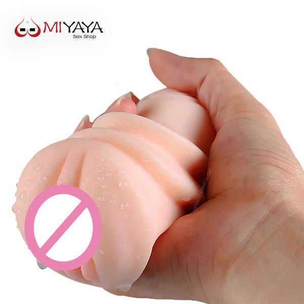 Masturbatori Masturbatori maschili Realistico Silicone Vagina Anal Pocket Pusssy Real Silicone Masturbatore maschile Pocket Vagina Giocattoli del sesso per gli uomini