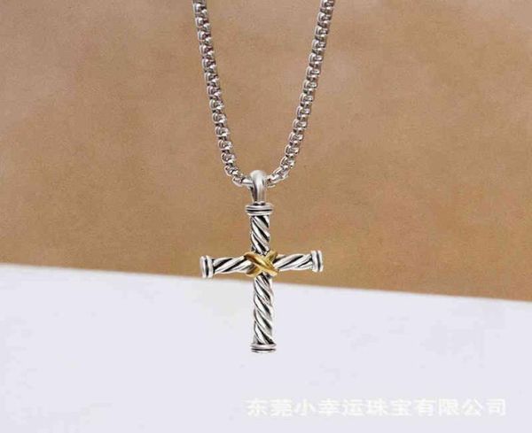 Collana Dy Cross Uomo Donna Designer di lusso x Filo Ciondolo Linea di moda Retro Indossare Collane Regalo di compleanno6409820