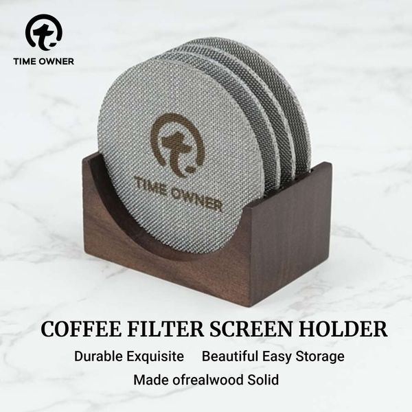 Filtre 58mm Mesh Barista Kahve Yapma Puck Espresso Hine Tutucu Ceviz Yeniden Kullanılabilir