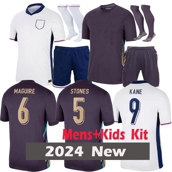 2024 Fußballtrikot KANE GREALISH RASHFORD BELLINGHAM SAKA FODEN Englands GREALISH Kane Fußballtrikot Rice Cole Palmer Walker Gallagher Uniform Herren- und Kinderset