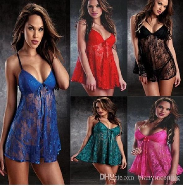 Lingerie erotica con pettorina Pigiama sexy da donna Camicia da notte senza schienale Ragazza porno Ciondolo con diamanti Prospettiva Gonna con reggicalze Sesso