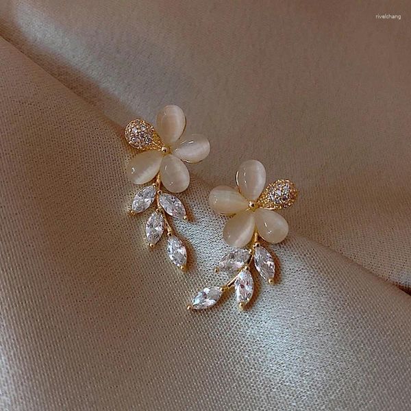 Orecchini a bottone alla moda carino fiore di cristallo per le donne ragazze matrimonio fidanzamento regalo di San Valentino commercio all'ingrosso di gioielli di moda