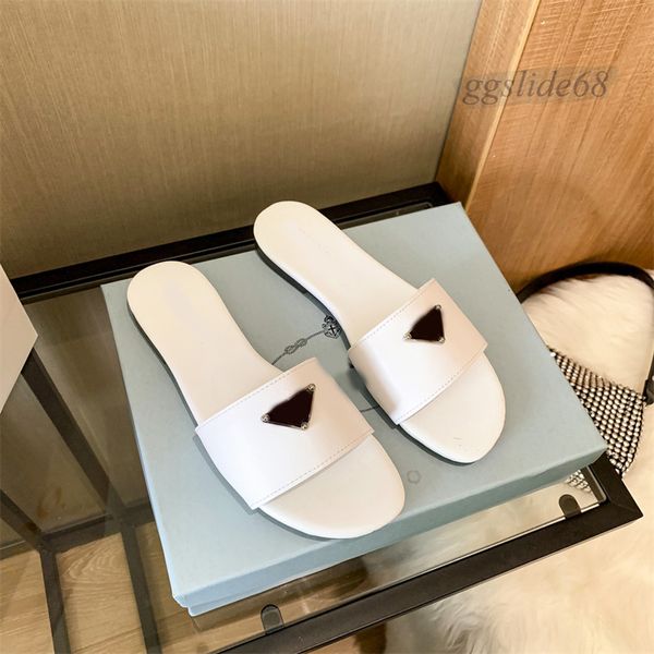 Designer-Damensandalen aus Leder, echtes Leder, Slides, Flip-Flops, flache Schuhe, Turnschuhe, Strand, sexy Schuhe, flache Hausschuhe, Slipper, lässige Herren-Loafer, Schuhgröße 35–42