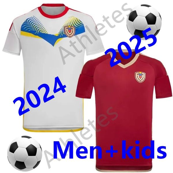 2024/25 Venezuela Maglia da calcio BELLO Nazionale da uomo casa CORDOVA rosso trasferta bianco mimetico Copa America maglia da calcio per bambini