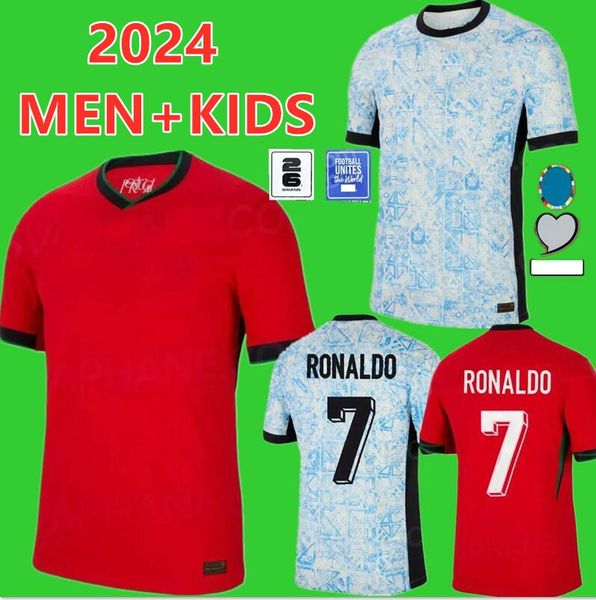 FANS Spieler Fußball Trikots Ronaldo 2023 2024 Home Away 23 24 CR7 DANILO Männer Fußballtrikot KINDER Portugal BRUNO FERNANDES JOAO FELIX RUBEN RAFA LEAO 999