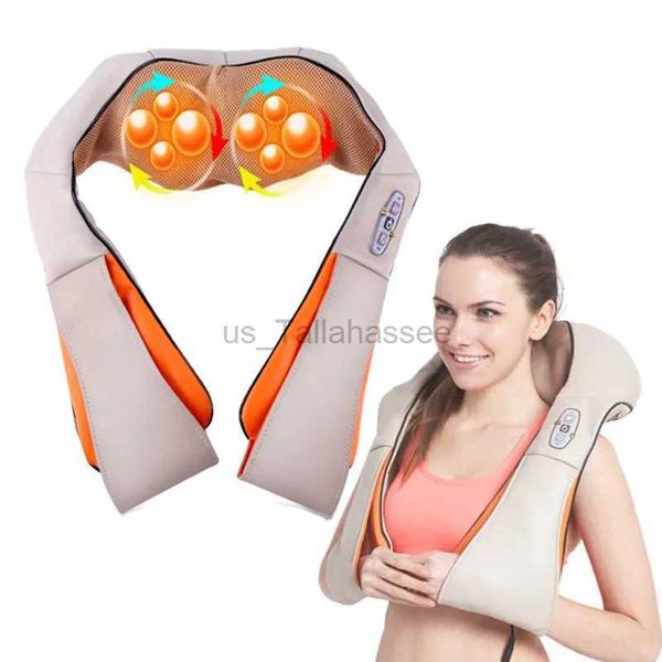 Massierendes Nackenkissen, Massagegürtel, Infrarot-Knetinstrument, U-Form, Celulitis, Abnehmen, Nacken, Schulter, Körpermassagegerät, Rückenvibrator, elektrisch, Shiatsu 240322