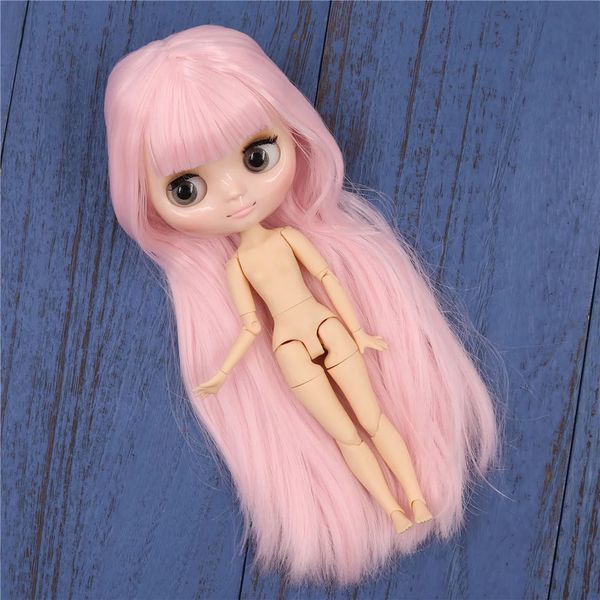 Boneca ICY DBS Blyth bjd middie 20cm rosto brilhante personalizado nude corpo articular explodir cabelo e gesto de mão como presente 240307