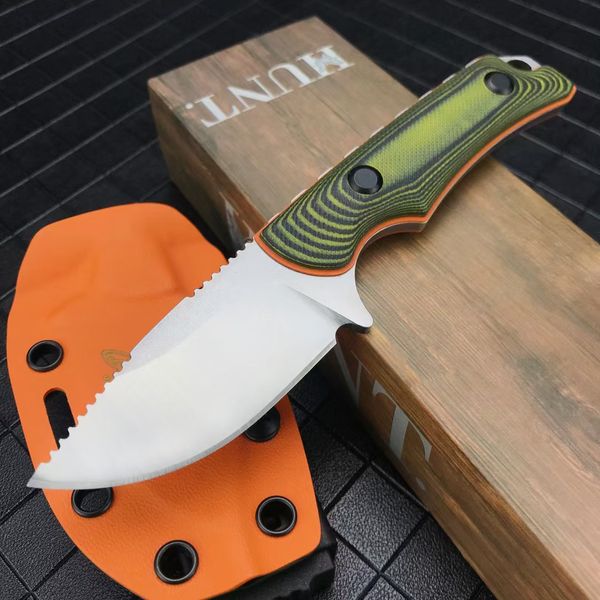 BM 15017 15017-1 Hidden Canyon Hunter Faca de lâmina fixa 8Cr13Mov Blade G10 Handle Camping Knives de defesa automática BM15700 15500 15006 140BK 175 173 176