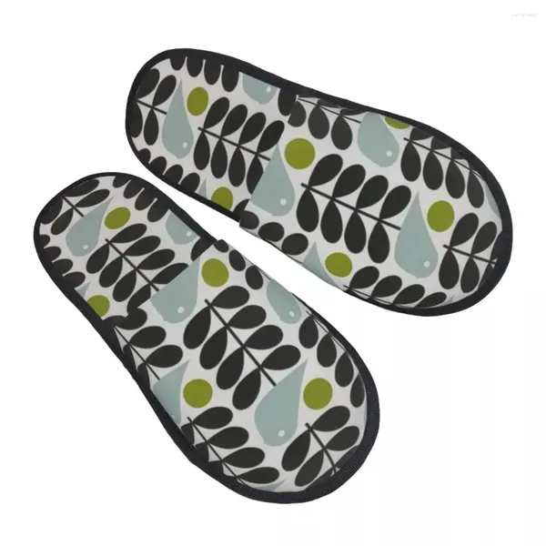 Pantofole Orla Kiely Scandinave a stelo multiplo Uccelli Fiore Ospite per donne spa Pantofola da casa con stampa personalizzata