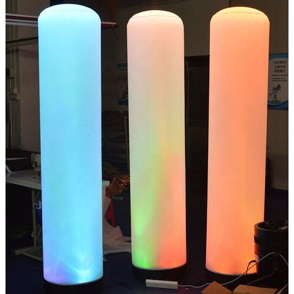4mH (13,2 pés) com soprador Tamanho personalizado e impressões Pilar LED inflável Iluminação gigante Decoração de tubo inflável para decoração de festa de casamento