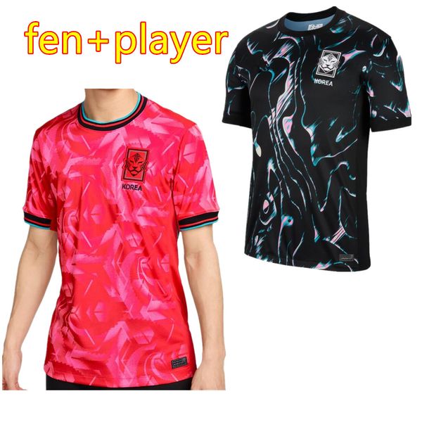 2024 25 Südkorea Fußballtrikots Männer H M SON Schwarz Hwang Lee 24 25 Fans Spielerversion Fußballtrikot